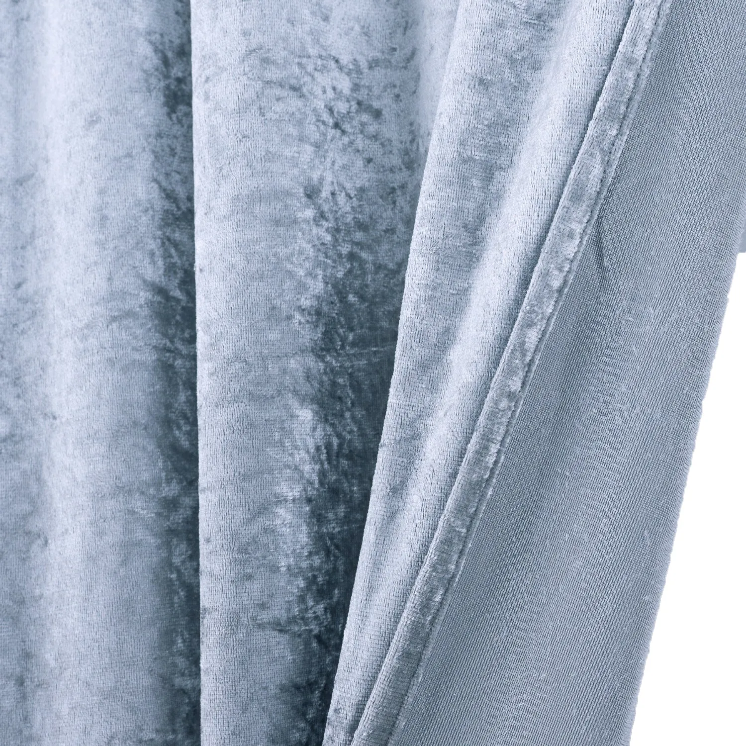 14 ft x 57″ Ice Crushed Velvet (200 GSM) Event Backdrop Curtain Drape Panel – Dusty Blue (1pc)