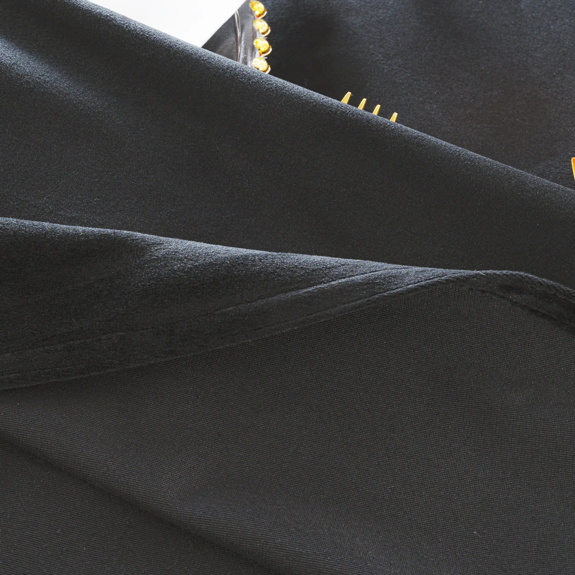 132" Round Holland Velvet Tablecloth - Black (1pc) - Image 4