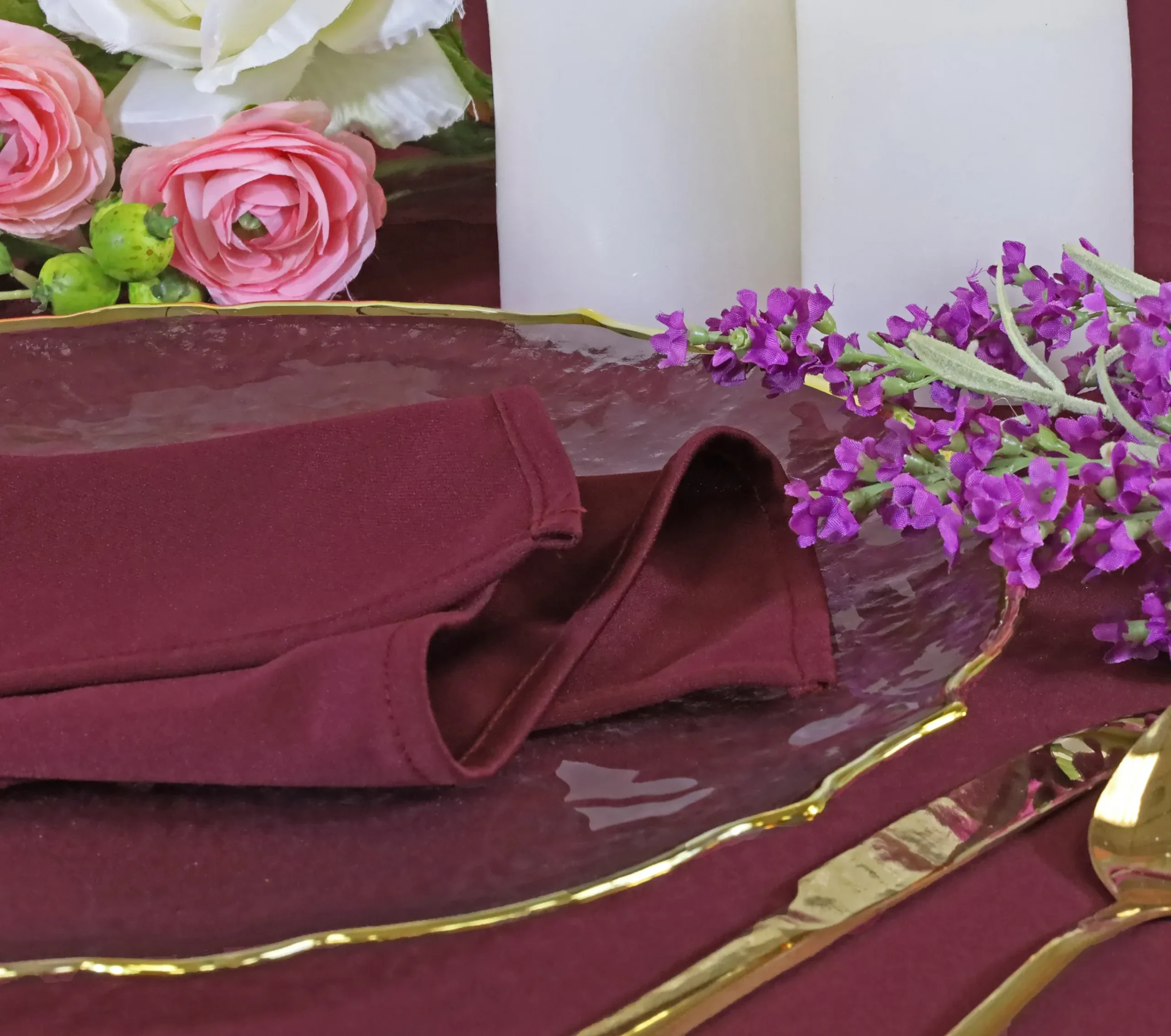 12 ft x 10 ft Scuba (Wrinkle-Free) (240 GSM) Event Backdrop Curtain Drape Panel – Burgundy (1pc)