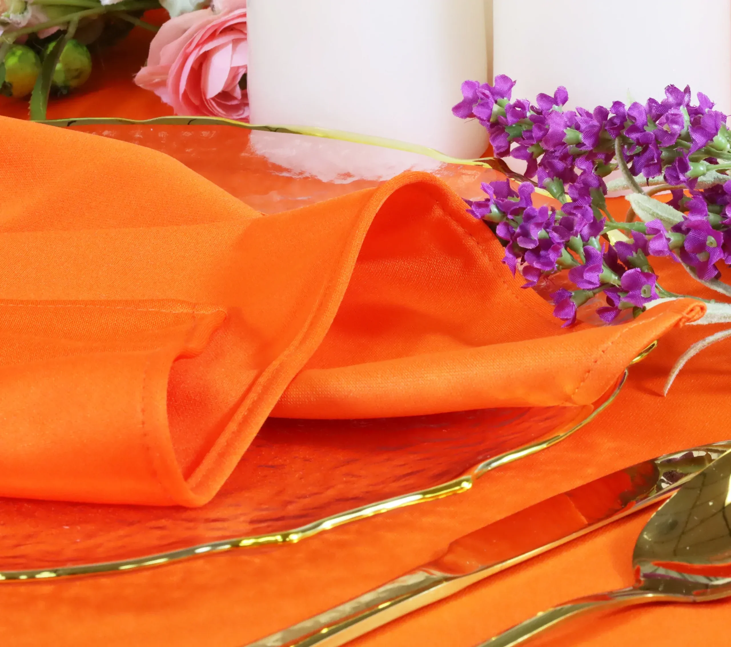 14 ft x 5 ft Scuba (Wrinkle-Free) (240 GSM) Event Backdrop Curtain Drape Panel – Orange (1pc)