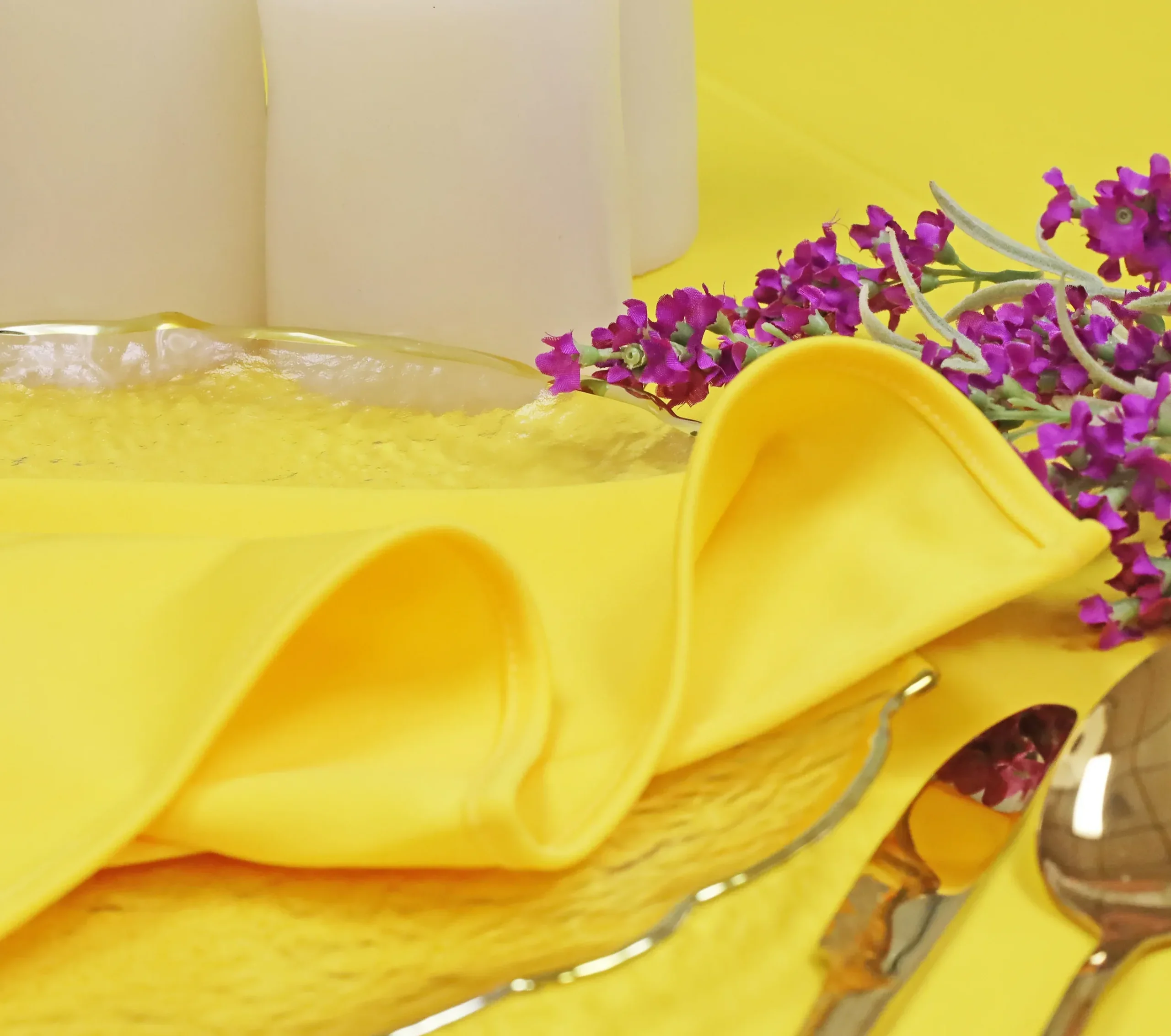 14 ft x 5 ft Scuba (Wrinkle-Free) (240 GSM) Event Backdrop Curtain Drape Panel – Canary Yellow (1pc)
