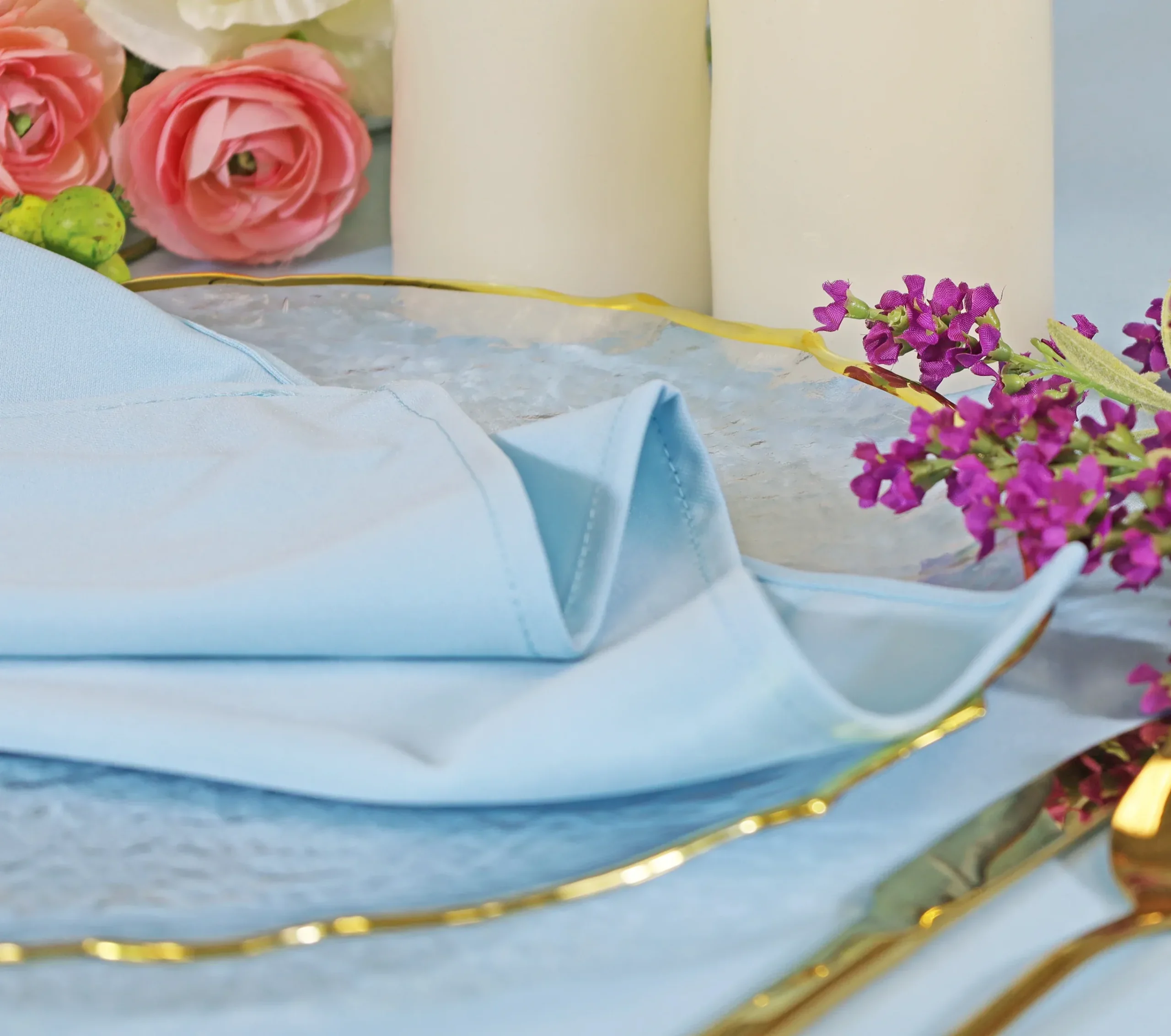 14 ft x 5 ft Scuba (Wrinkle-Free) (240 GSM) Event Backdrop Curtain Drape Panel – Baby Blue (1pc)