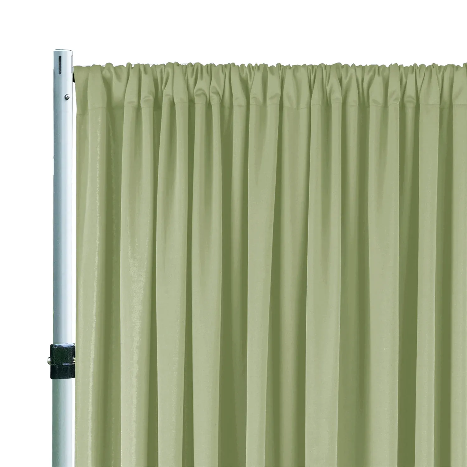 14 ft x 5 ft Scuba (Wrinkle-Free) (240 GSM) Event Backdrop Curtain Drape Panel – Sage Green (1pc)