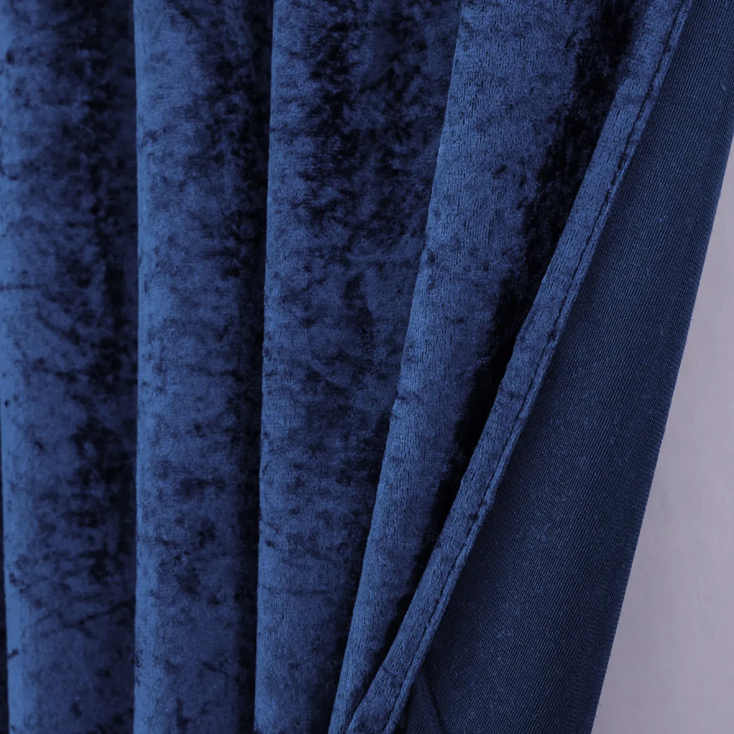 16 ft x 57″ Ice Crushed Velvet (200 GSM) Event Backdrop Curtain Drape Panel – Navy Blue (1pc)