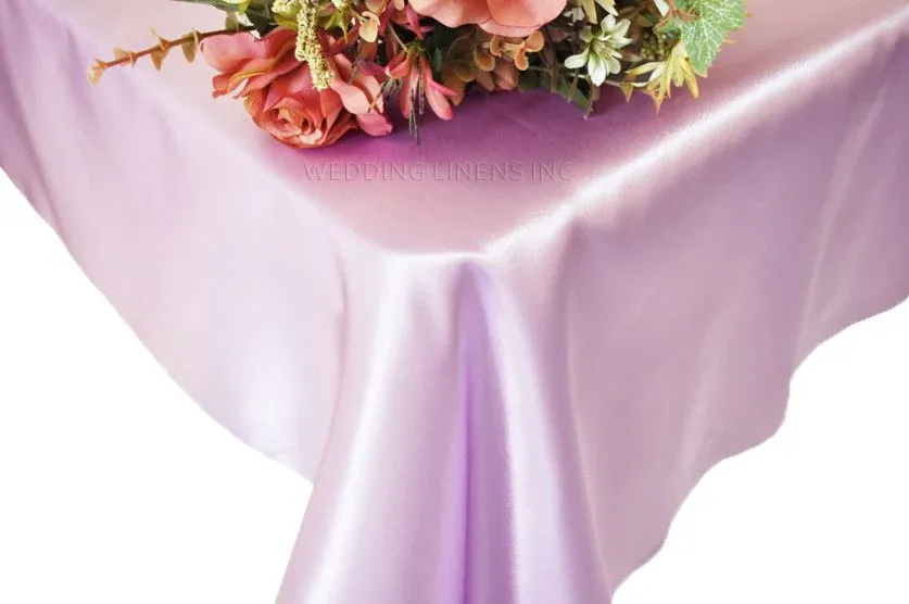 54″x108″ Seamless Rectangular Satin Tablecloth/Overlay – Lavender (1pc)