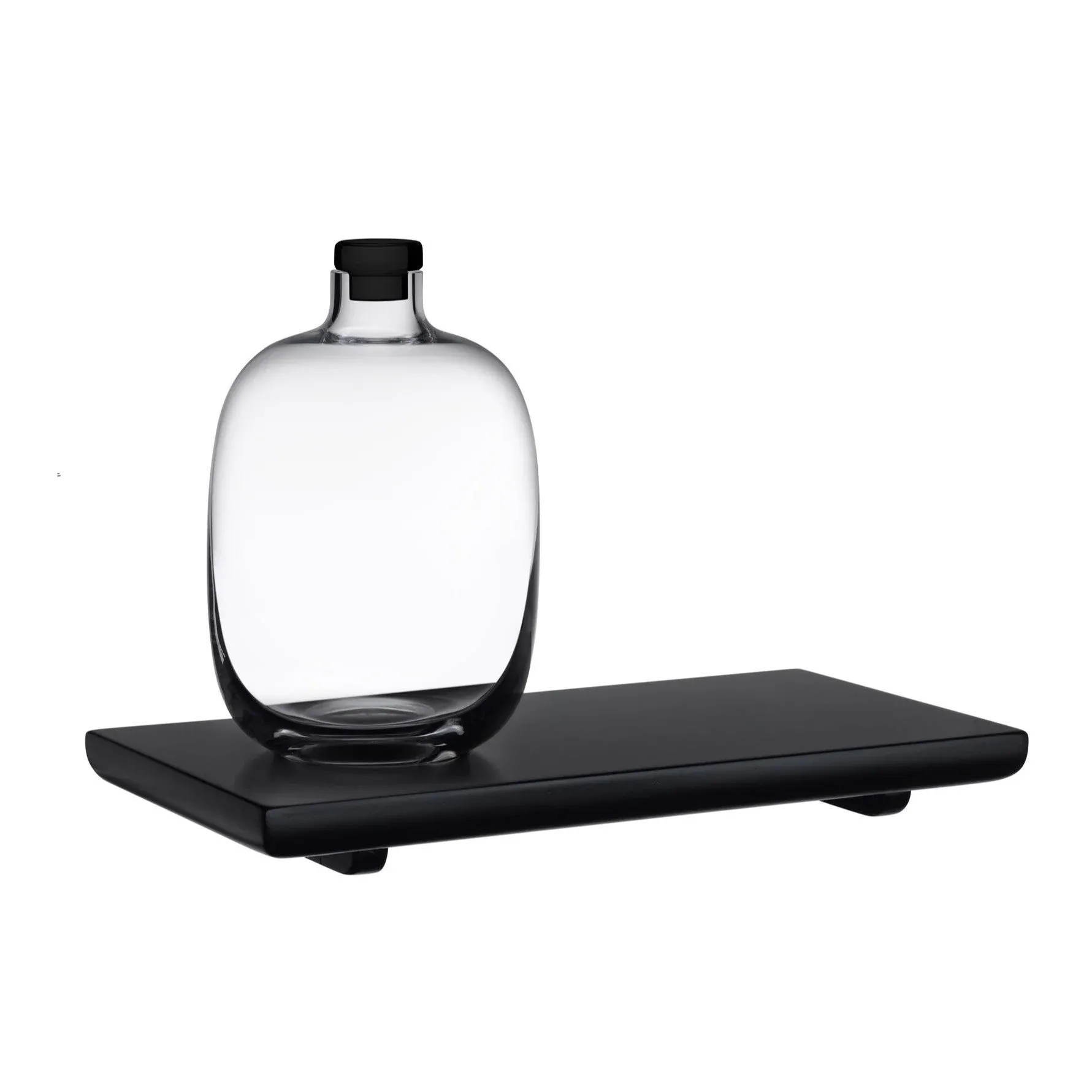 Nude Malt Whiskey Bottle with Wooden Tray