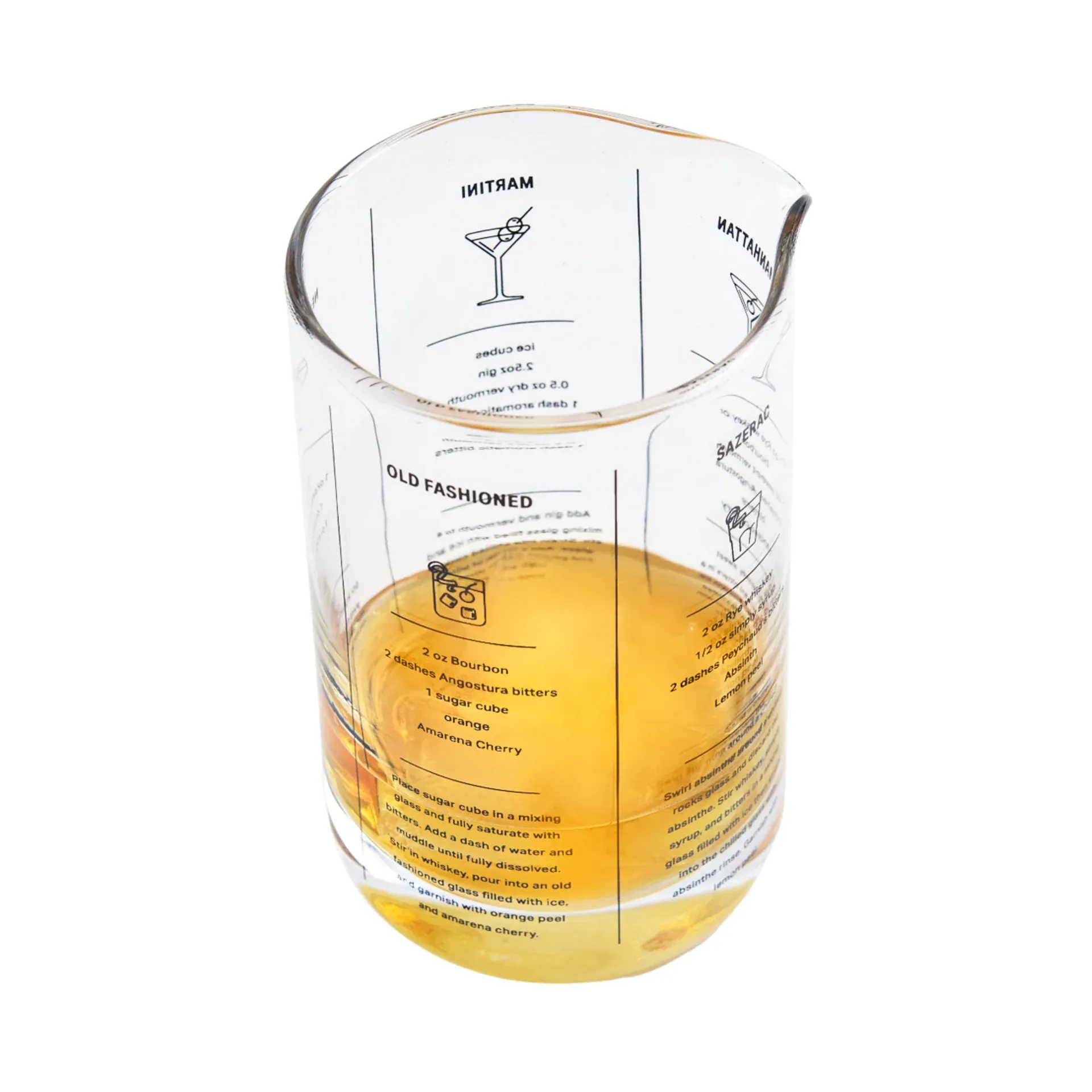 Cocktail Recipe Mixing Glass